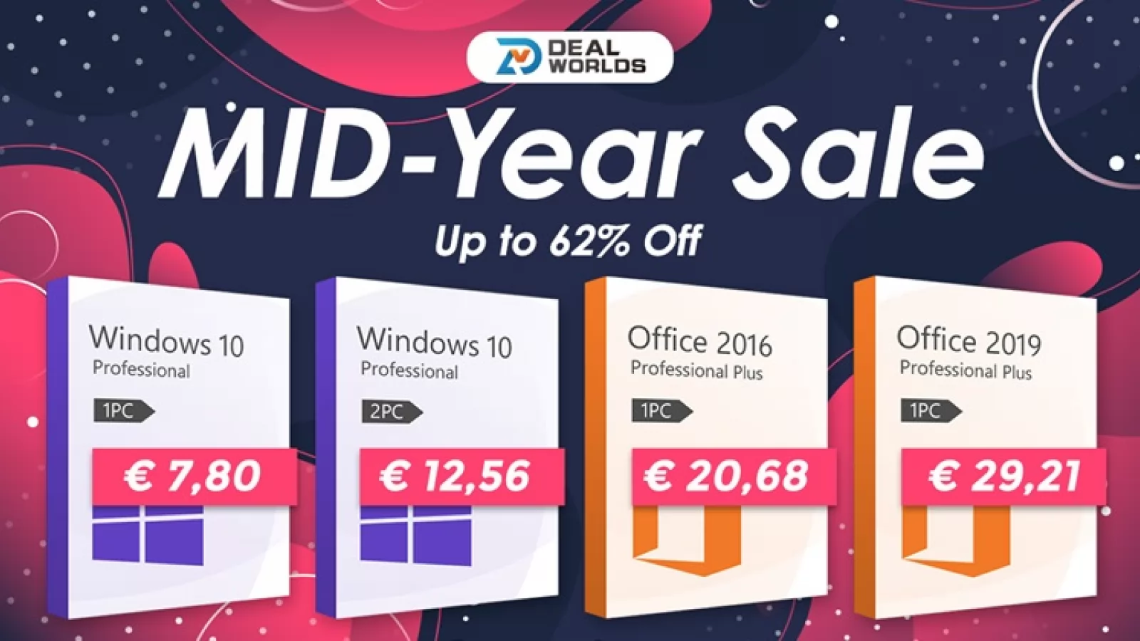 (P) Dealworlds.com dă startul vânzărilor de mijloc de an unde o licență Windows 10 Pro ajunge la doar 6.28 euro în bundle