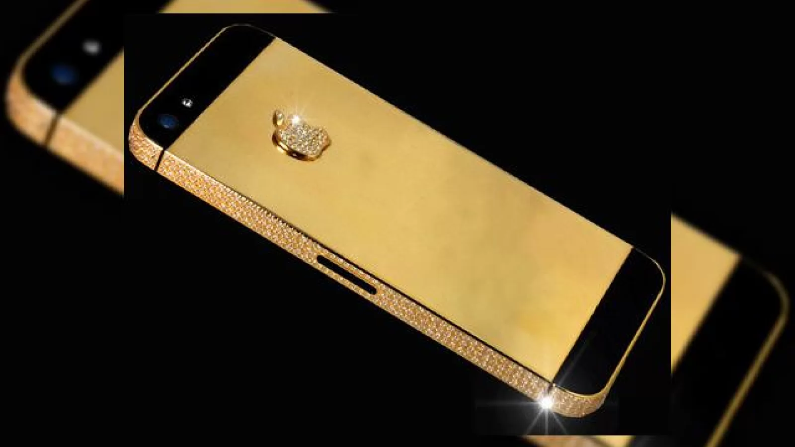 Cel mai scump smartphone din lume, iPhone 5 cu carcasă din aur ticsită cu diamante