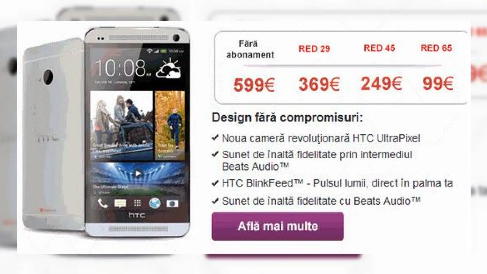 HTC One ajunge la Vodafone din jurul datei de 16 mai