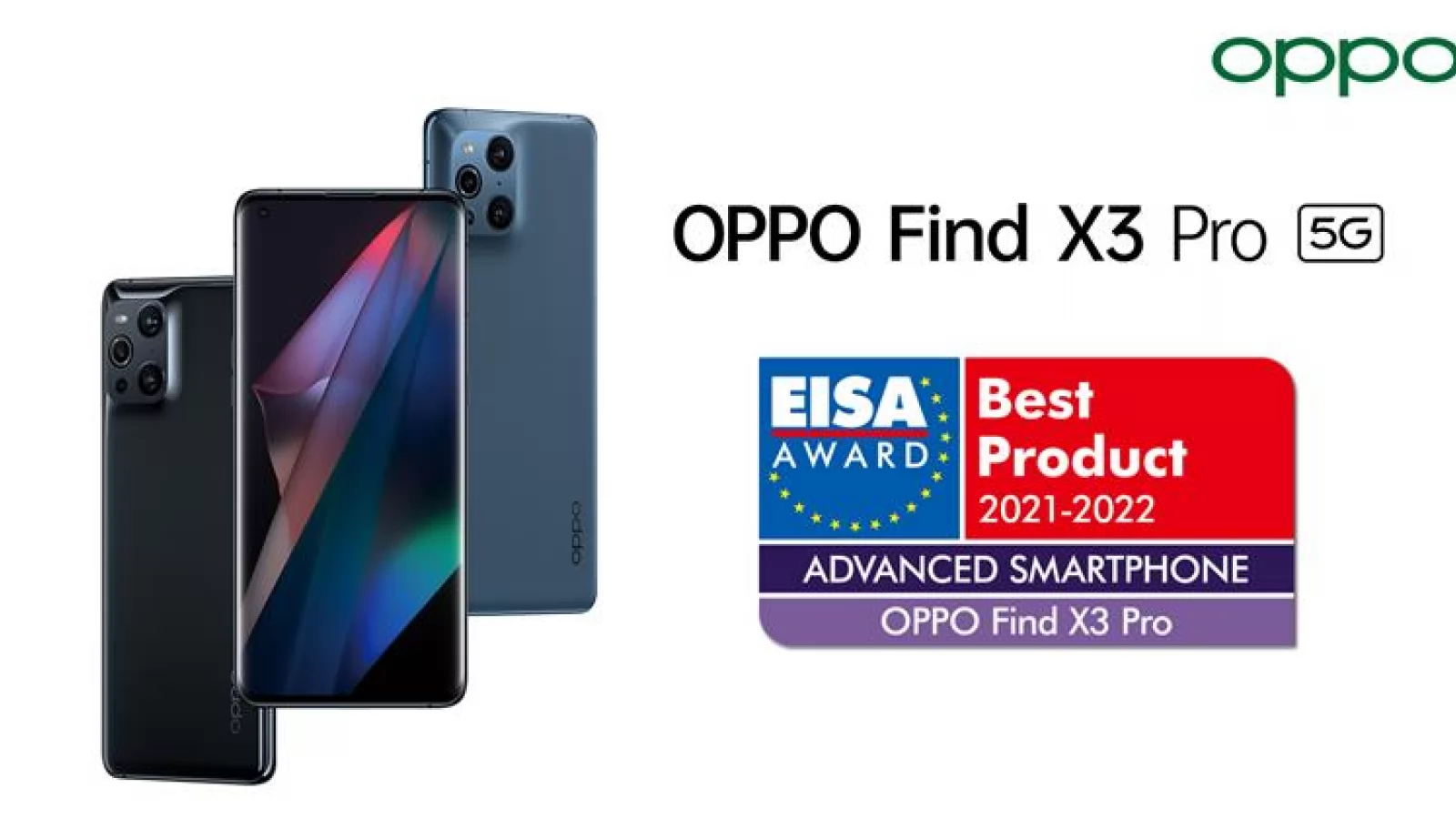 Oppo primește premiul "Cel mai avansat smartphone al anului" de la EISA pentru al doilea an consecutiv; Find X3 Pro este câștigătorul