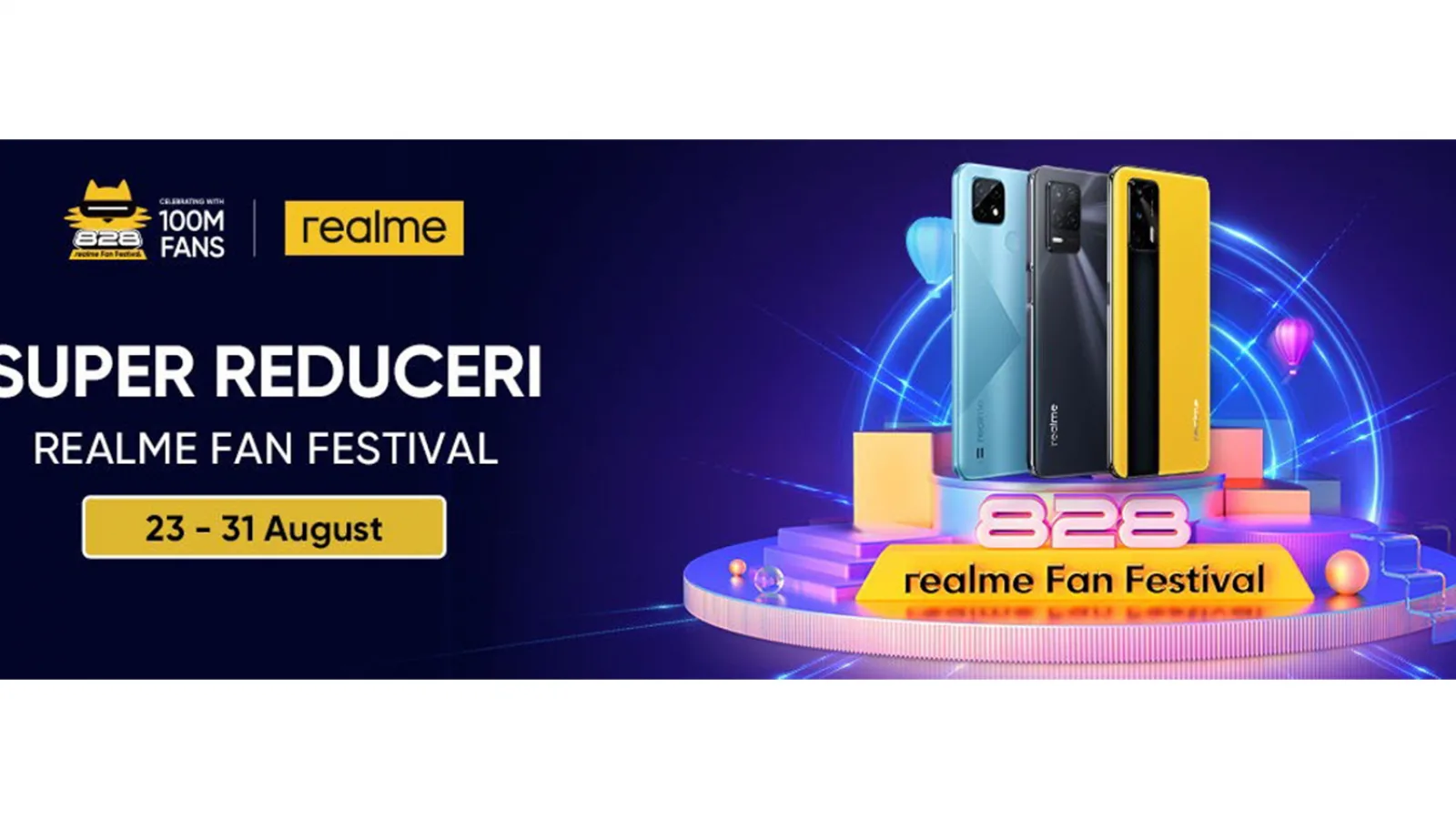 Realme Fan Festival a început astăzi şi aduce reduceri pentru cele mai noi telefoane Realme, inclusiv Realme GT 5G