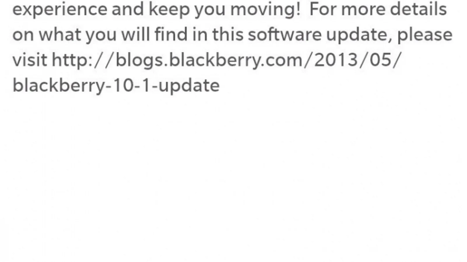 BlackBerry OS 10 primește prima actualizare, ajunge la versiunea BB 10.1
