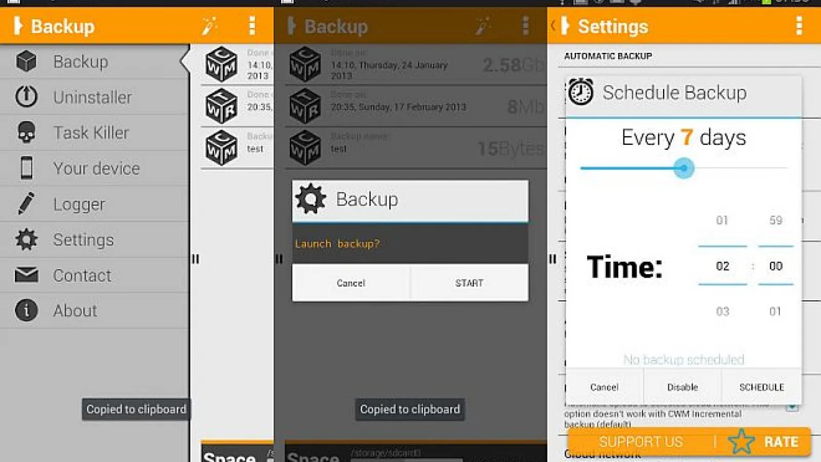 Orange Backup devine OBackup din cauza problemelor cu operatorul Orange (Android - Gratuit)