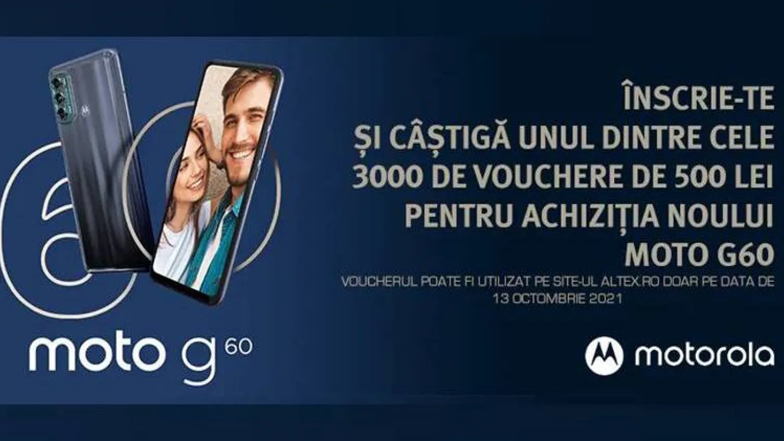 Motorola lansează smartphone-ul Moto G60 în România și oferă 3000 de vouchere de 500 lei pentru achiziția telefonului