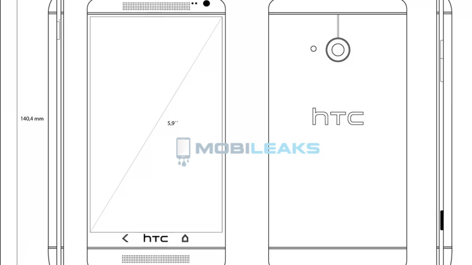 HTC One Max - Phablet de 5.9-inch apare pentru prima oară În cadrul unor schițe, Însoțite de o listă de specificații