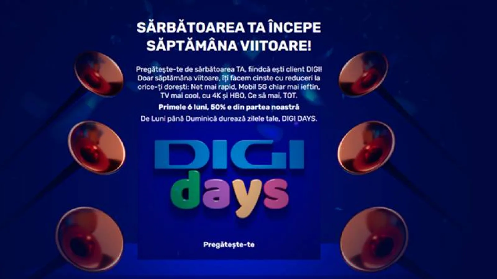 Campania DIGI Days începe luni pe 11 octombrie și îți aduce 50% reducere în primele 6 luni de abonament la internet, TV sau telefonie