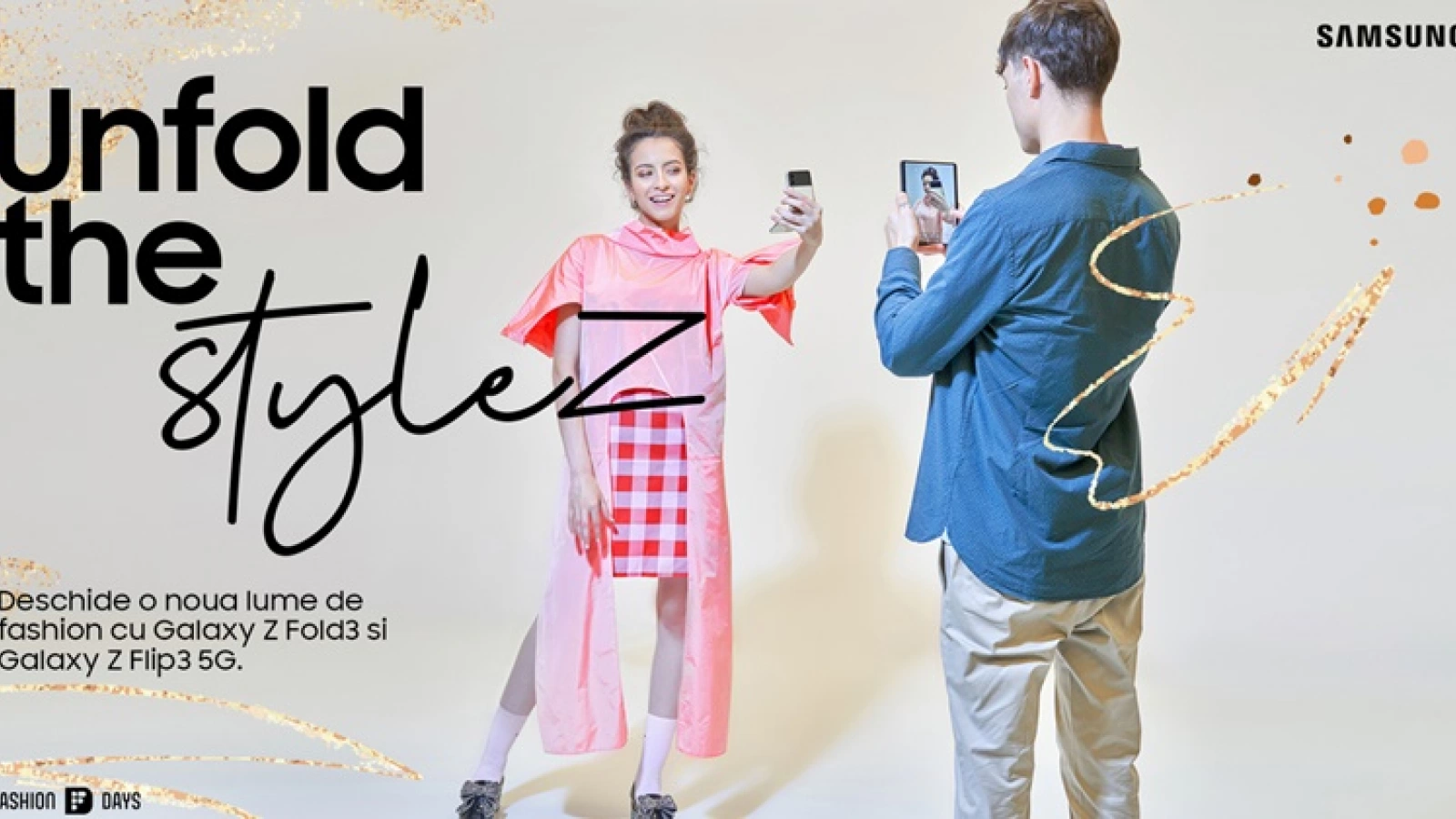 Samsung lansează alături de Fashion Days colecția "Unfold the styleZ", inspirată de telefoanele pliabile Galaxy Z Fold3 și Galaxy Z Flip3