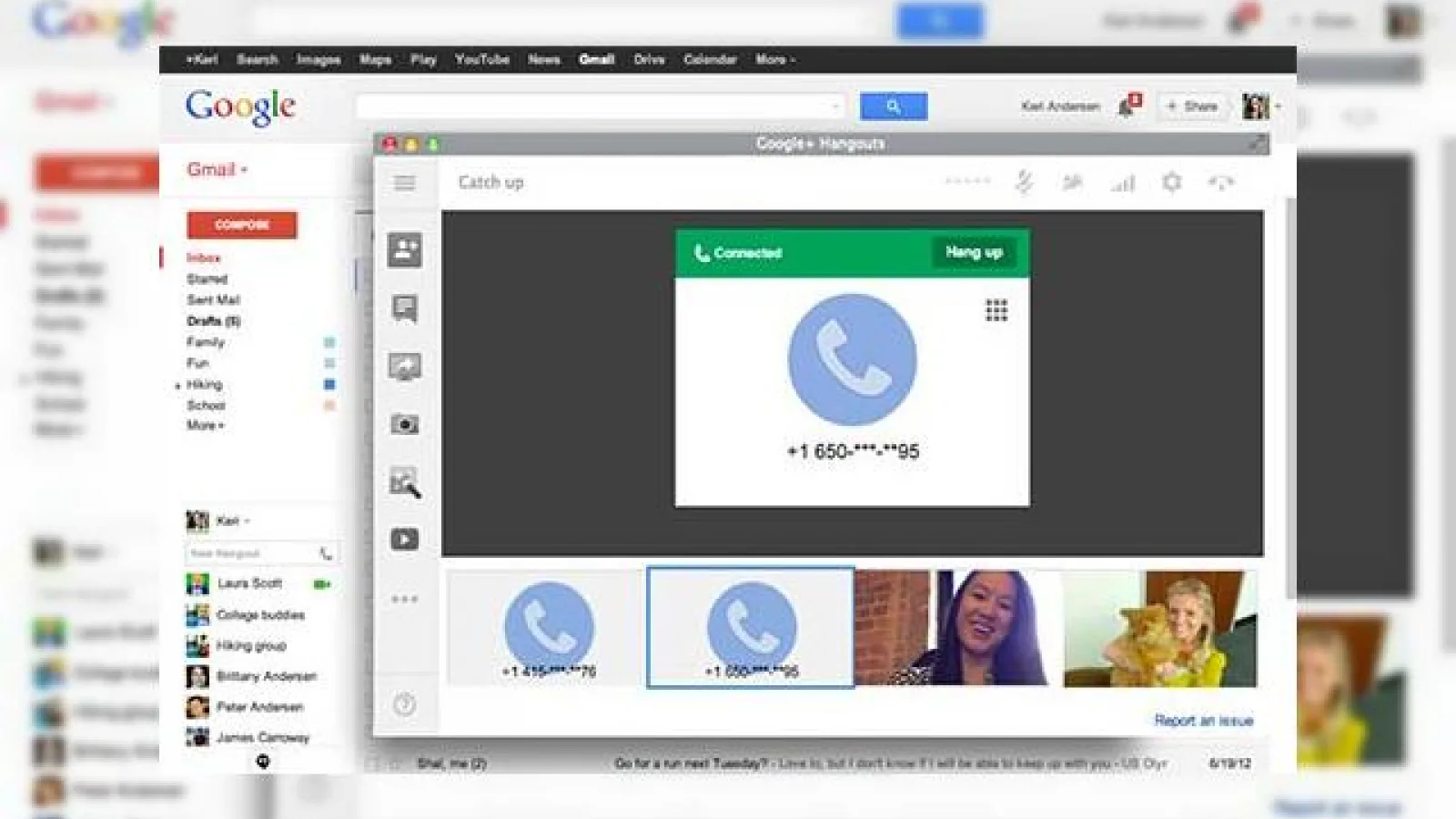 Google Hangouts permite acum realizarea de apeluri, inclusiv din Gmail