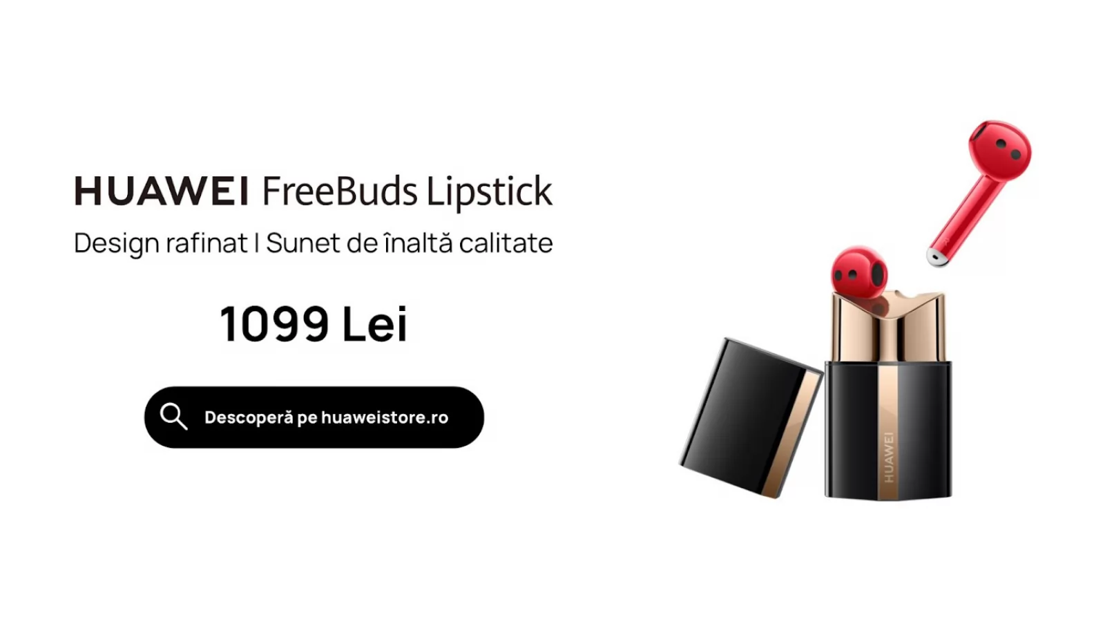 Huawei aduce în România căştile Huawei FreeBuds Lipstick şi oferă detalii despre cât va costa Watch GT3