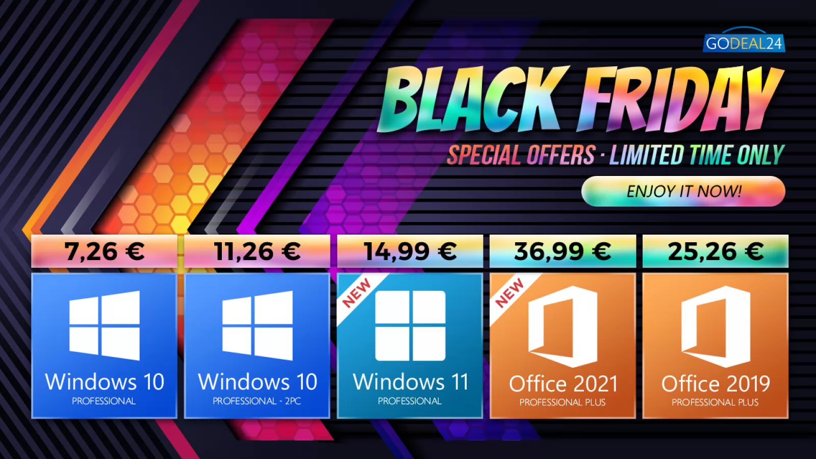 (P) Ultima săptămână de promoții Black Friday îți aduce super oferte pentru licențele Windows pe GoDeal24