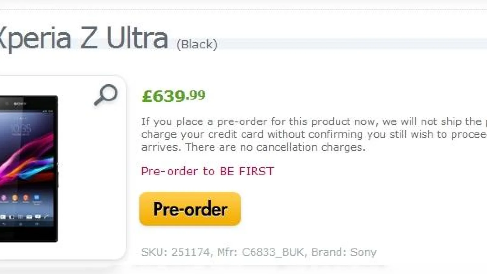 Sony Xperia Z Ultra va fi disponibil Începând cu data de 13 septembrie
