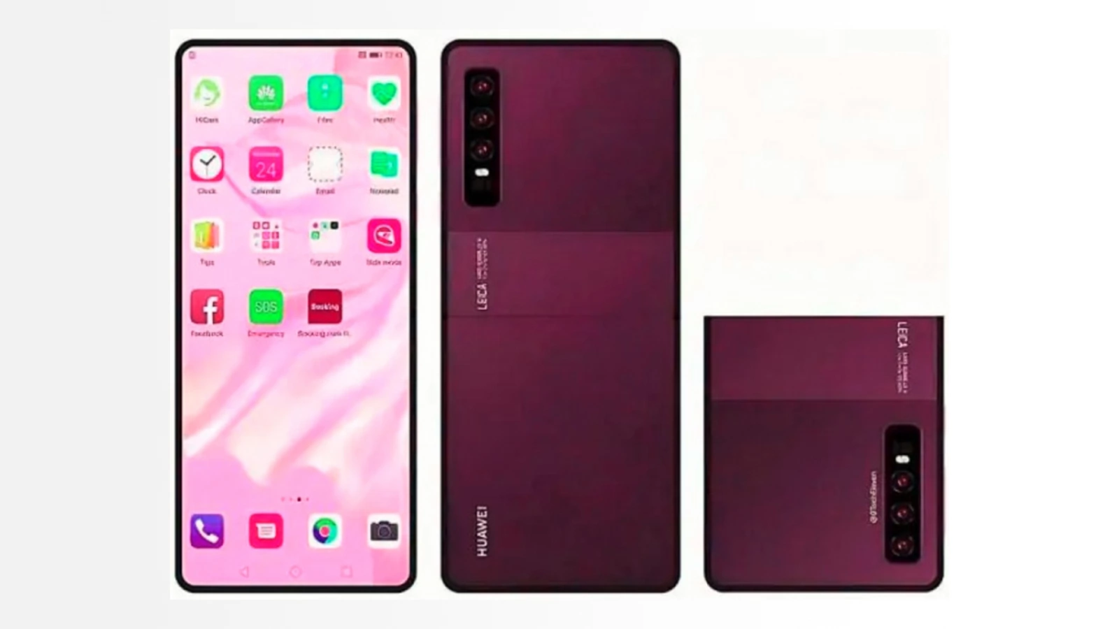 Telefonul pliabil cu clapeta Huawei Mate V apare în imagini proaspete, propune un nou tip de balama