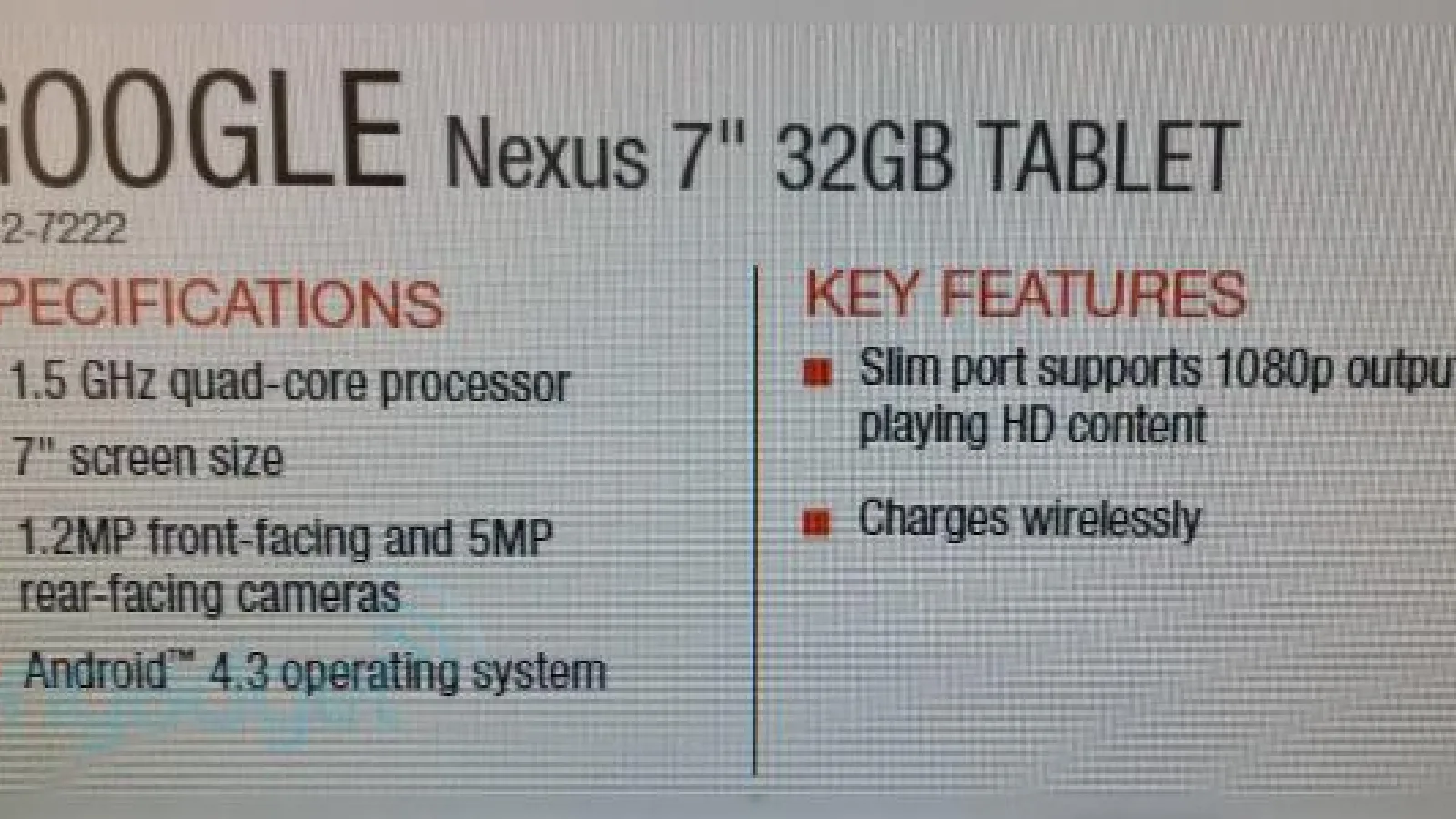 Noi detalii despre Nexus 7 2: camere duale, Încărcare wireless, În magazine peste 11 zile