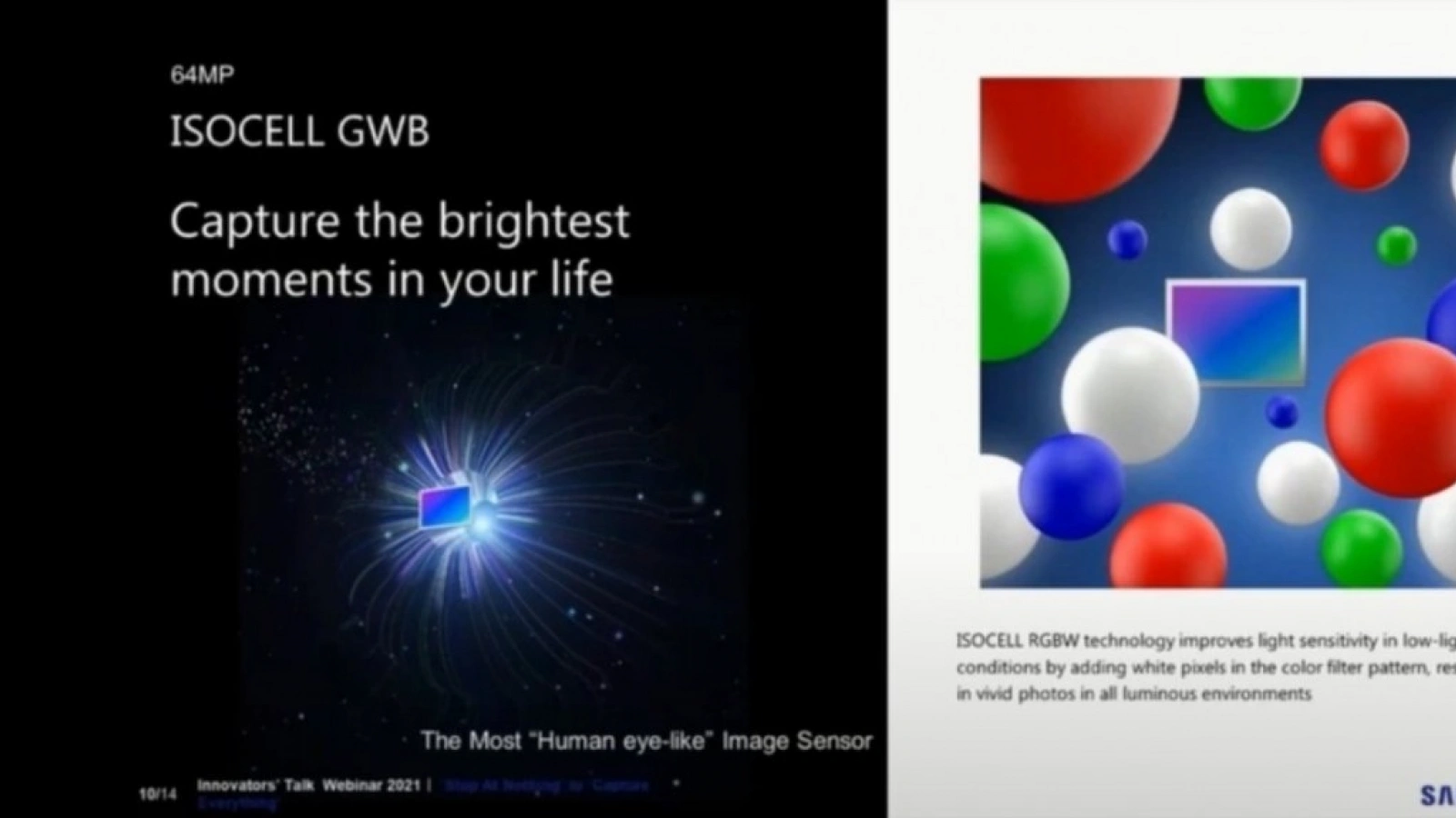 Samsung lucrează la un senzor foto ce imită ochiul uman: ISOCELL GWB are pixeli RGBW