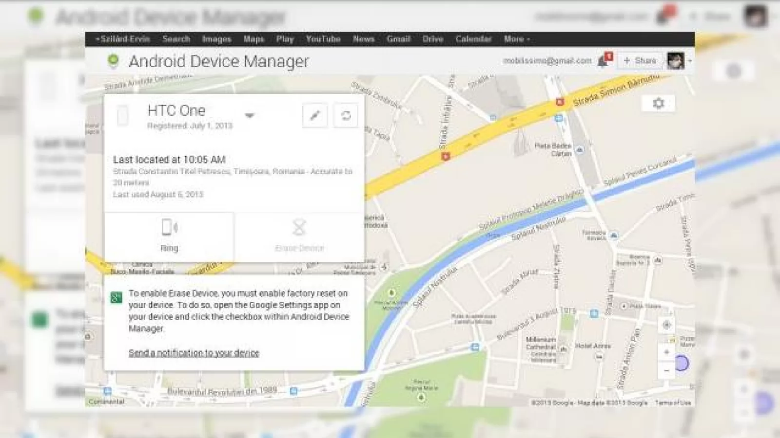 Android Device Manager e acum disponibil, poți verifica poziția terminalului de pe desktop
