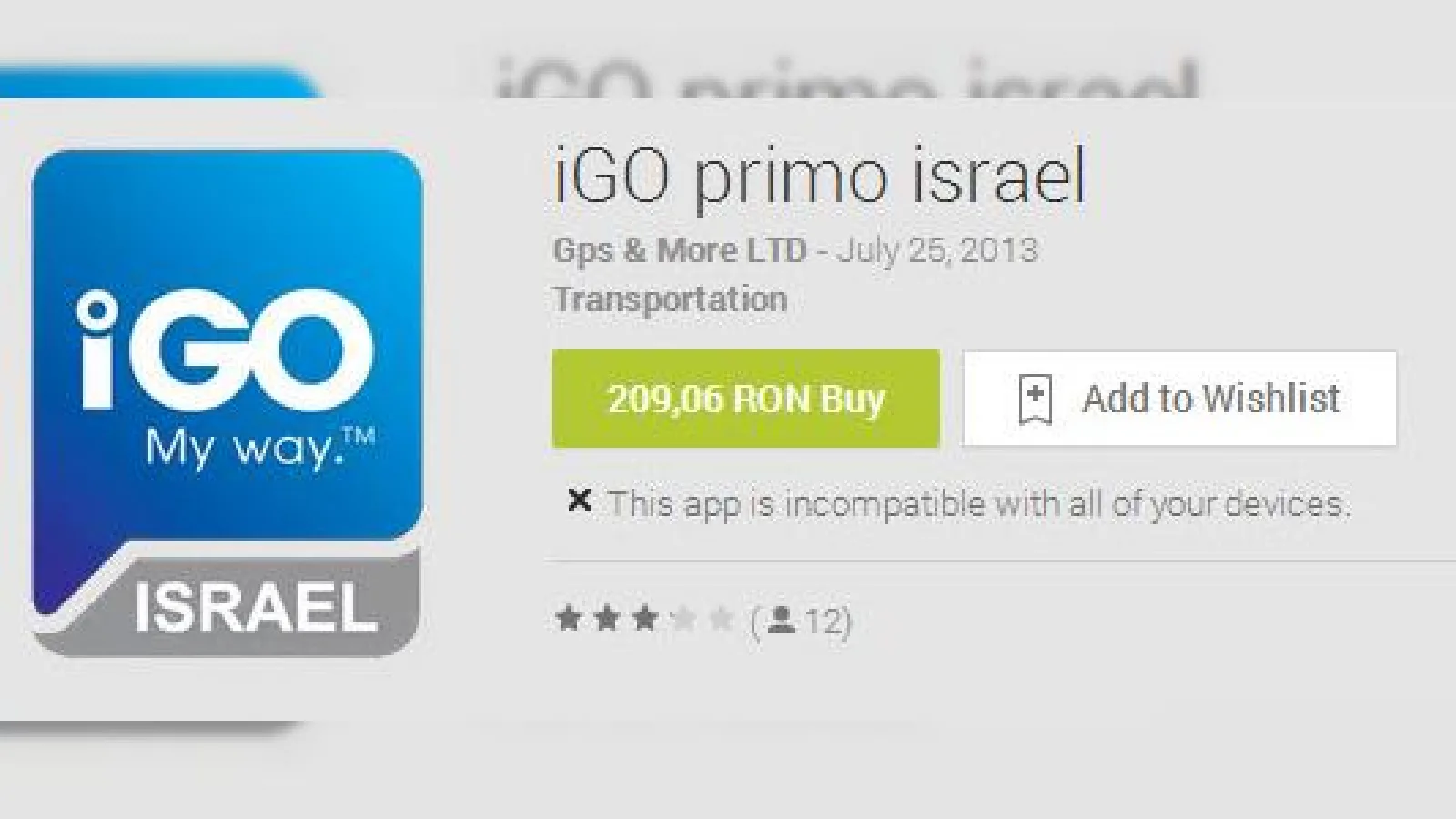 iGO pentru Android acum pe Google Play, deocamdată doar În versiunea pentru Israel; Urmează o lansare internațională?