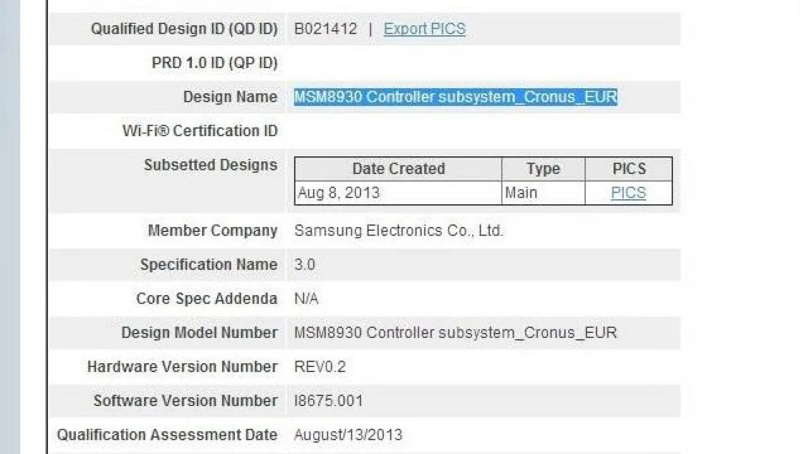 Un nou telefon Samsung cu Windows Phone 8 primește certificarea Bluetooth: GT-I8675 Cronus