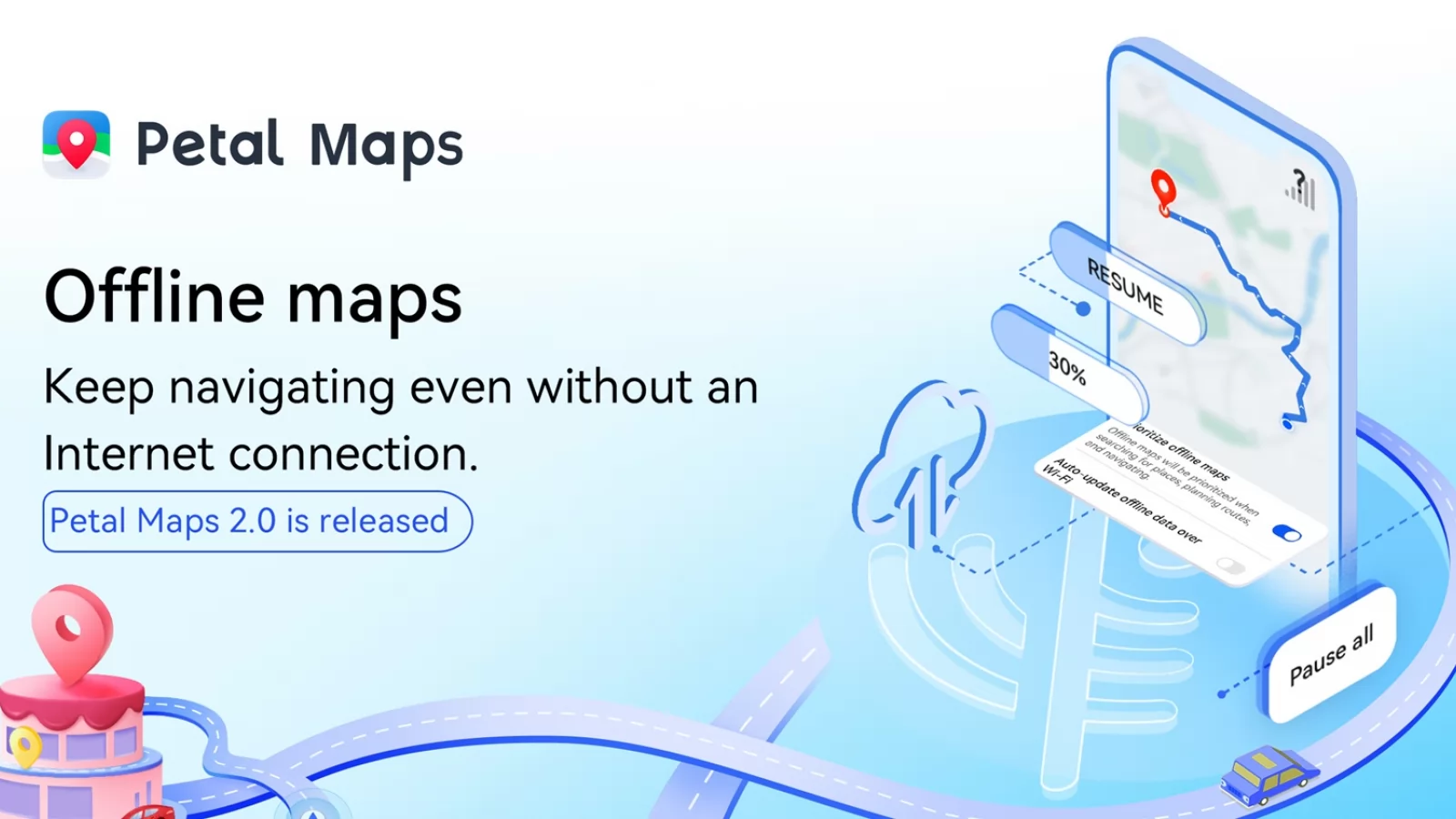 Petal Maps, alternativa la Google Maps de la Huawei, a primit un nou update! Sunt disponibile acum funcții utile de navigare offline