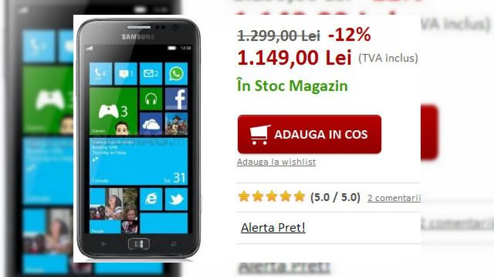 Samsung Ativ S are parte de o promoție la evoMAG.ro, costa sub 1.200 de lei