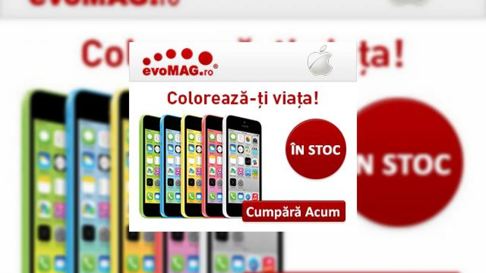 iPhone 5C disponibil de azi la evoMAG.ro; Cel mai colorat iPhone e aici!