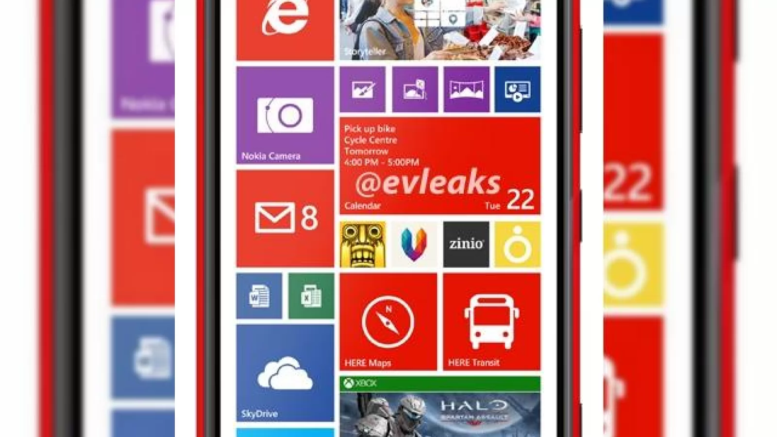 Phablet-ul Nokia Lumia 1520 pe roșu, dezvăluit intr-o randare pentru presă