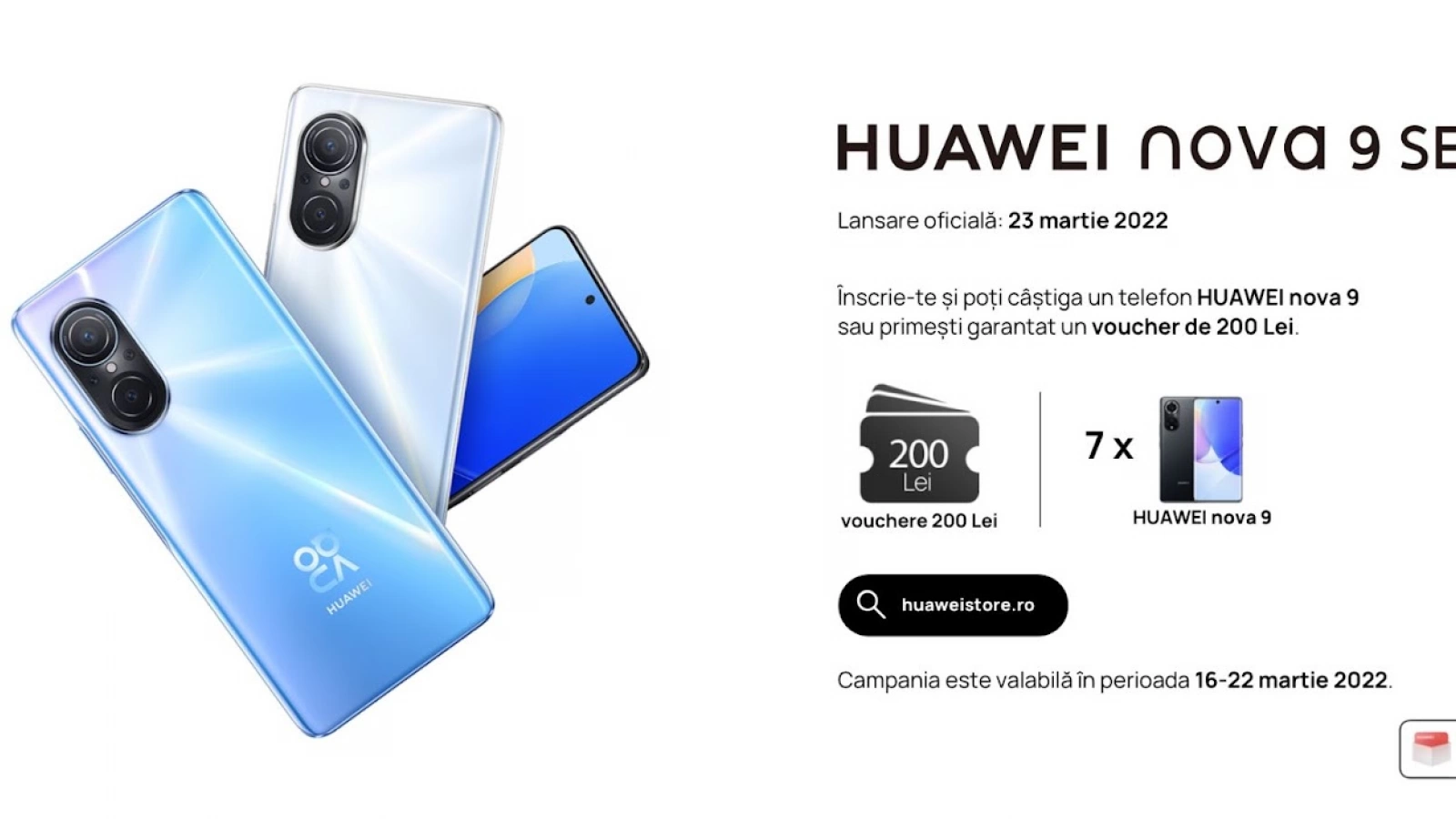Huawei lansează 3 produse noi în România pe 23 martie: nova 9 SE, WATCH GT Runner, MateBook D15 AMD (+ oferte speciale)