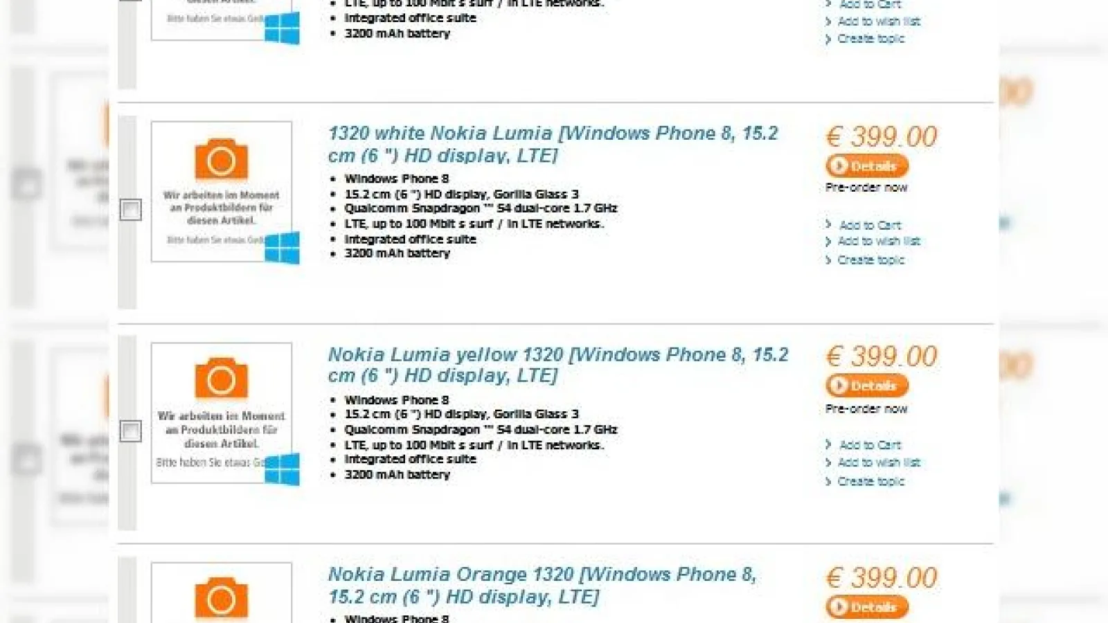 Nokia Lumia 1320 primește primul preț pentru piața europeană: 399 de euro