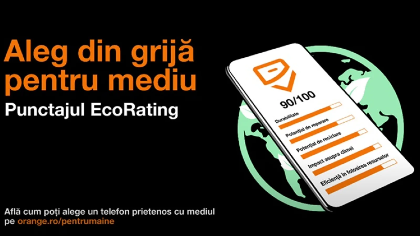Orange România le pune la dispoziţie clienţilor săi EcoRating; Află cât de prietenos cu mediul e telefonul tău