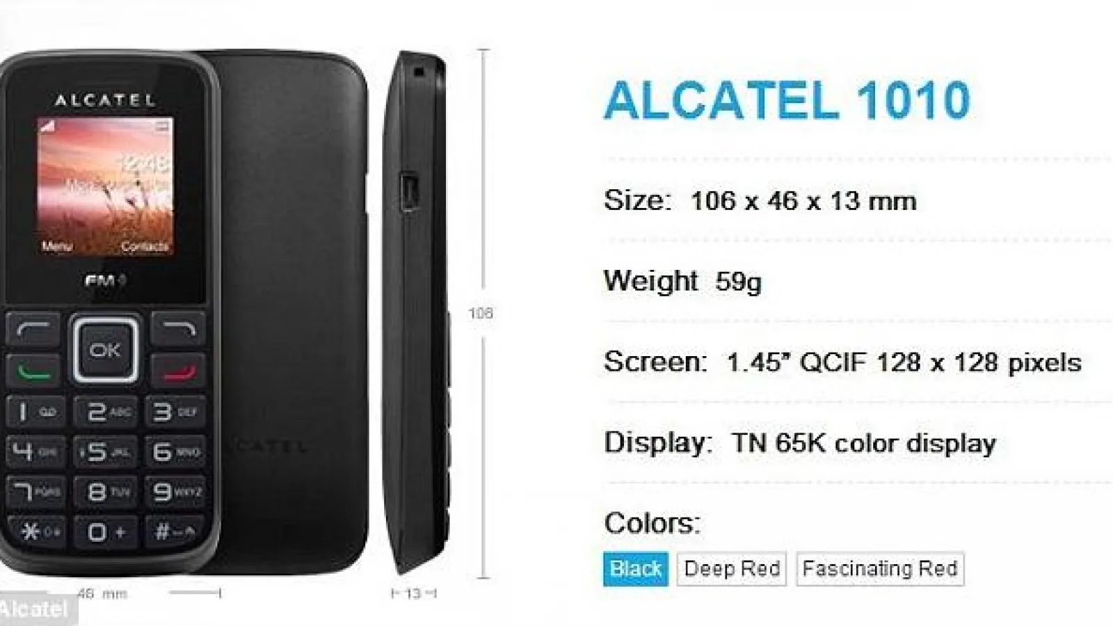Alcatel lansează cel mai ieftin telefon din lume: Alcatel 1010 costă 5.91 euro