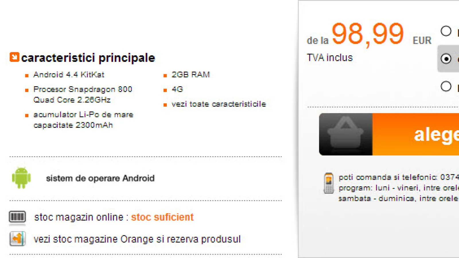LG Nexus 5 disponibil pe negru la Orange România, cu preț de 98.99 euro