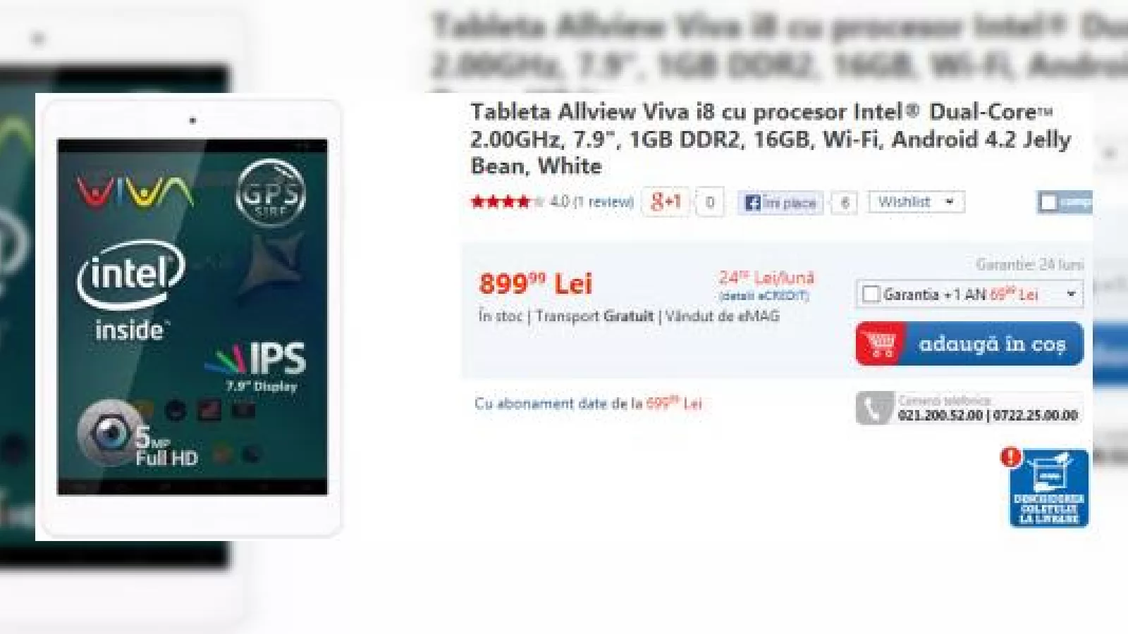 Tableta Allview Viva i8 cu procesor Intel dual core disponibilă la eMAG.ro (În teste la Mobilissimo)!