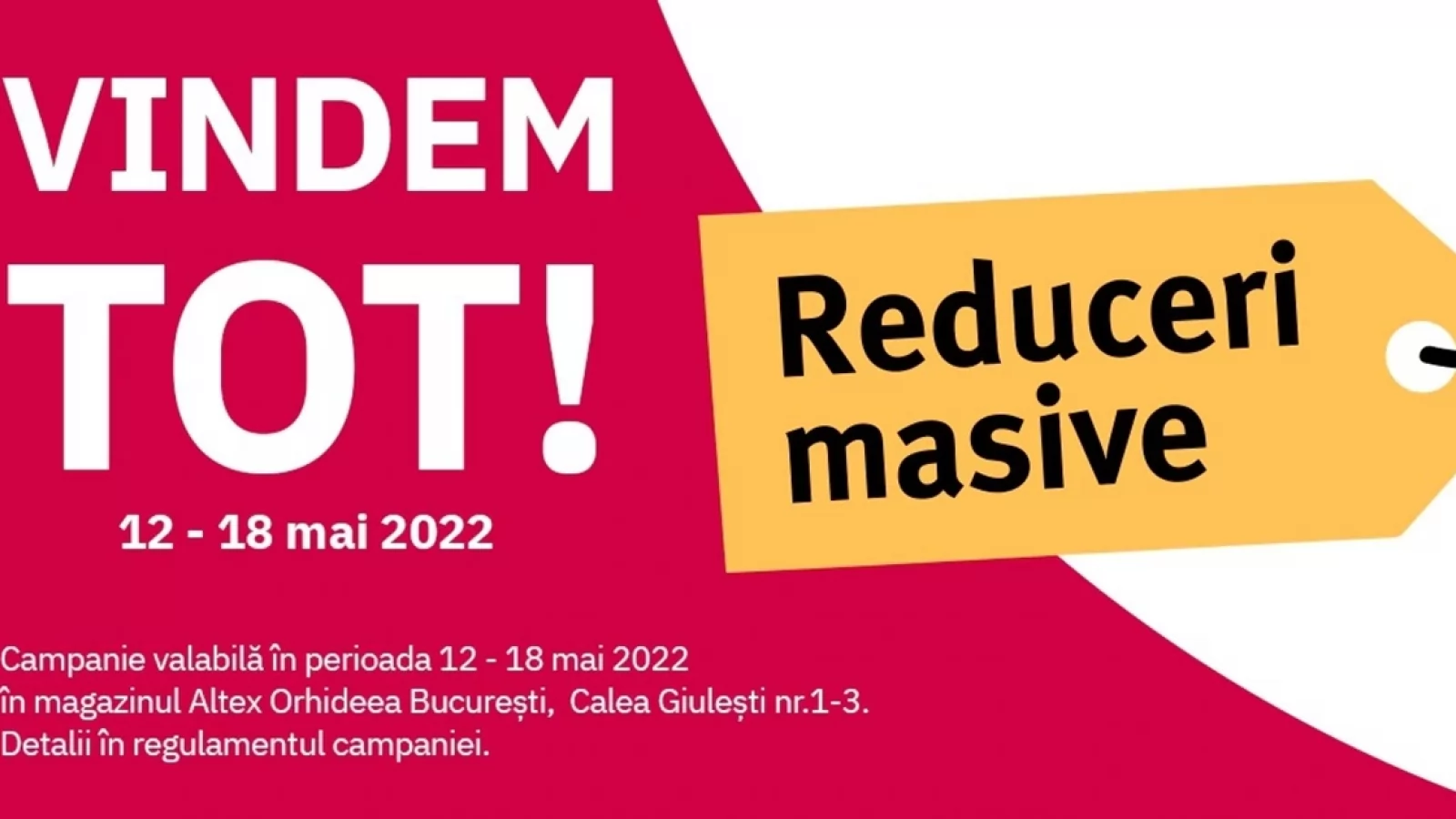 Ești din București? Altex Orhideea organizează o lichidare de stoc! Reduceri de până la 50% începând cu 12 mai