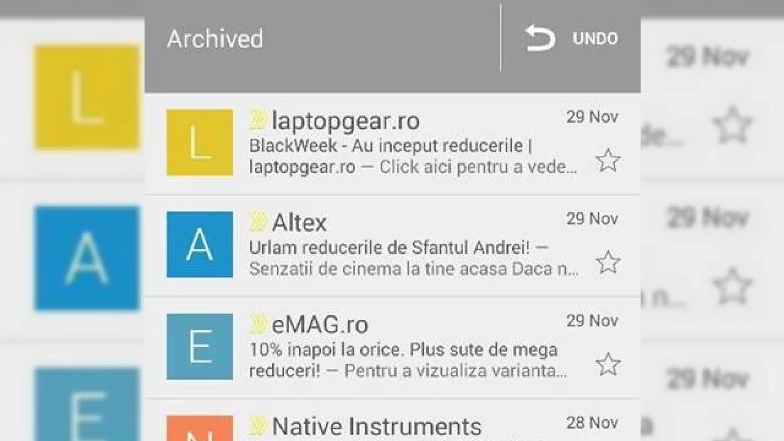 Aplicația Gmail pentru Android include reclame, primele dovezi au apărut și În România!