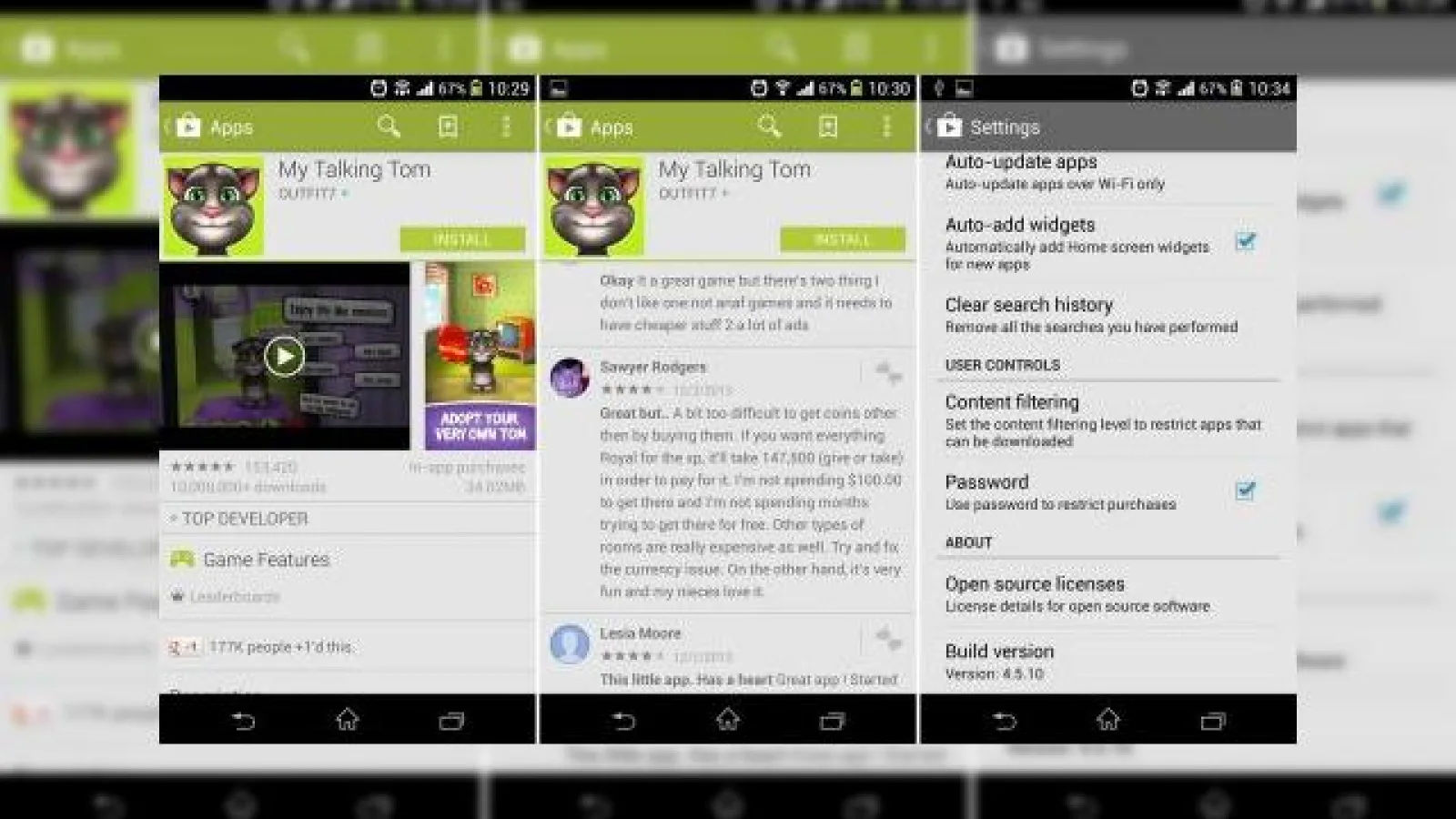 Noua versiune Google Play Store 4.5.10 include indicator IAP și editare de reviewuri