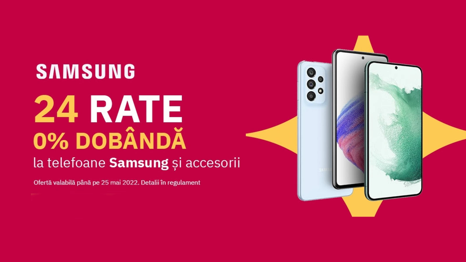 Doar azi poți achiziționa telefoane Samsung în 24 de rate fără dobândă de la Altex! Flagship-urile din seria Galaxy S22 au parte de discount