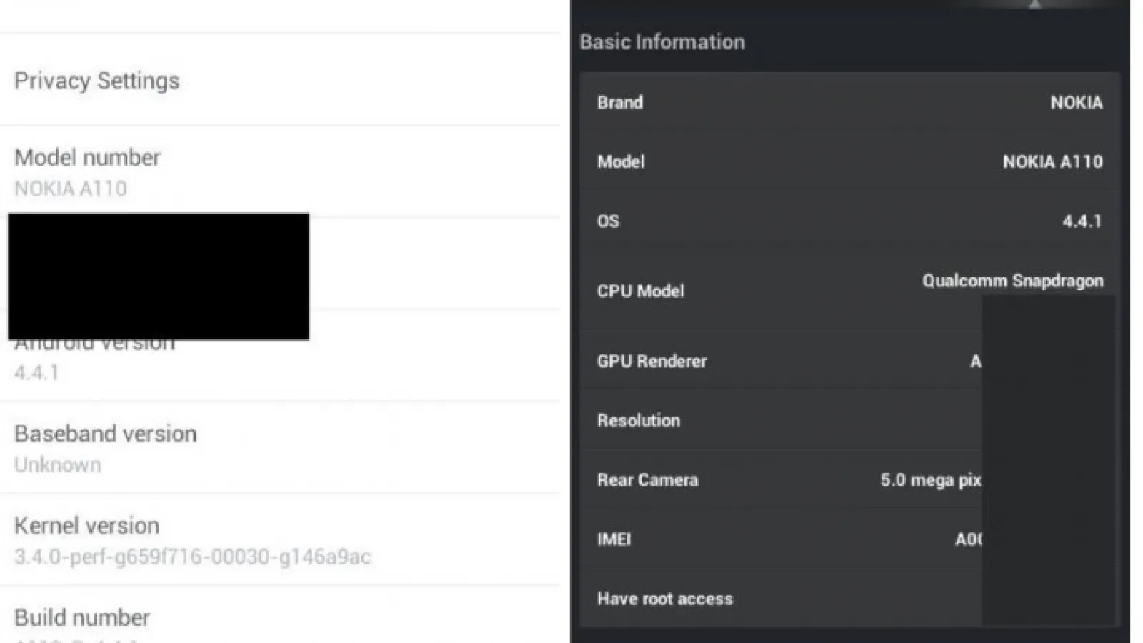 Nokia A110 (Normandy) - telefonul cu Android, apare În AnTuTu; Rulează Android 4.4.1 KitKat