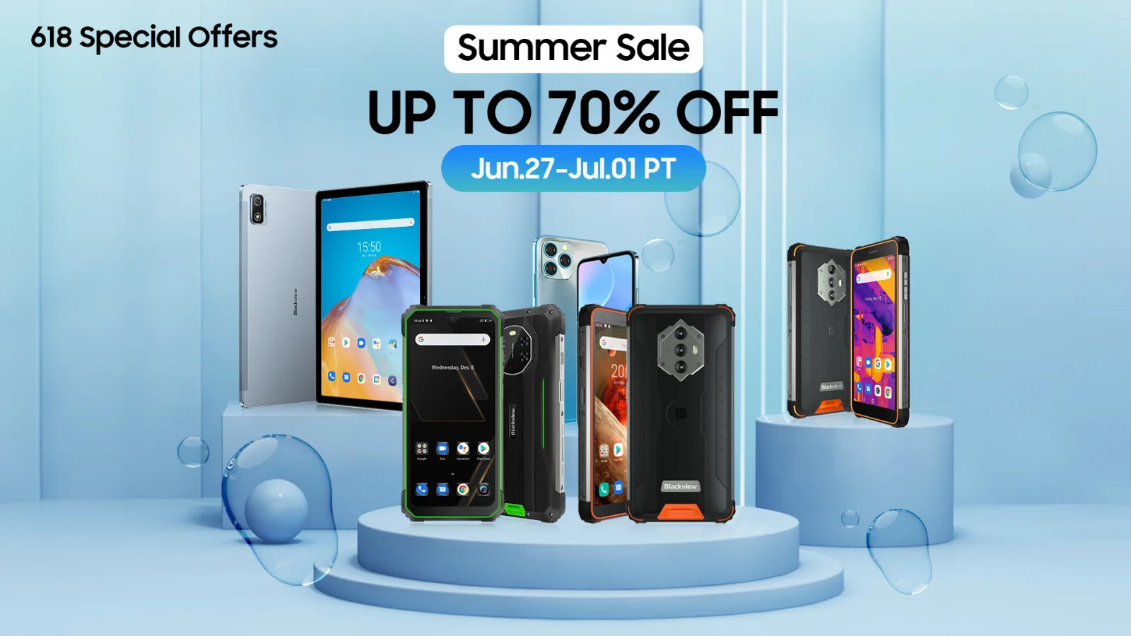 Summer Sale 2022 vine cu super reduceri pentru telefoanele Blackview pe Aliexpress, discount-uri de până la 264 dolari