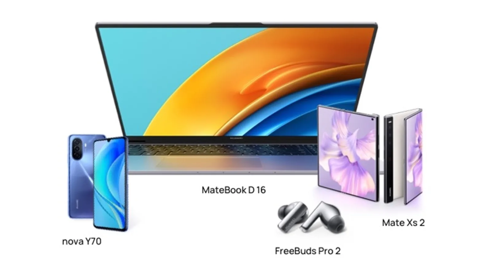 Noile produse HUAWEI vin cu super cadouri la pachet! Ce primești la achiziția laptop-ului MateBook D 16, telefonului Mate XS 2, nova Y70 sau căștilor FreeBuds 2 Pro? 