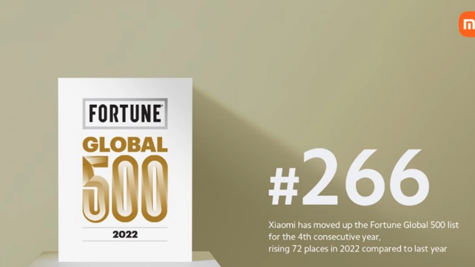Xiaomi urcă în topul Fortune Global 500 pentru al 4-lea an consecutiv, avans de 72 de locuri față de anul trecut