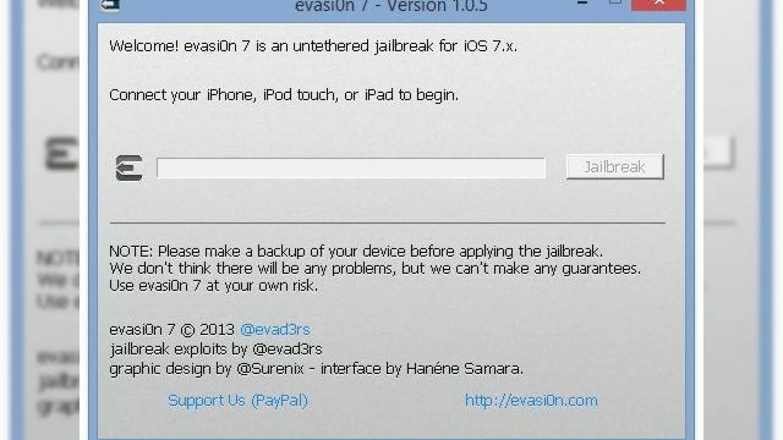 Jailbreak pentru iOS 7.0.5 disponibil acum prin update-ul lui Evasi0n