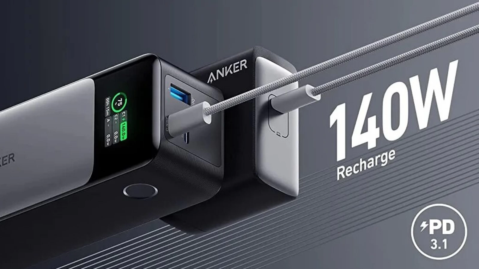 Anker lansează o baterie externă de 24000 mAh, cu încărcare rapidă până la 140W: PowerCore 24K GaN