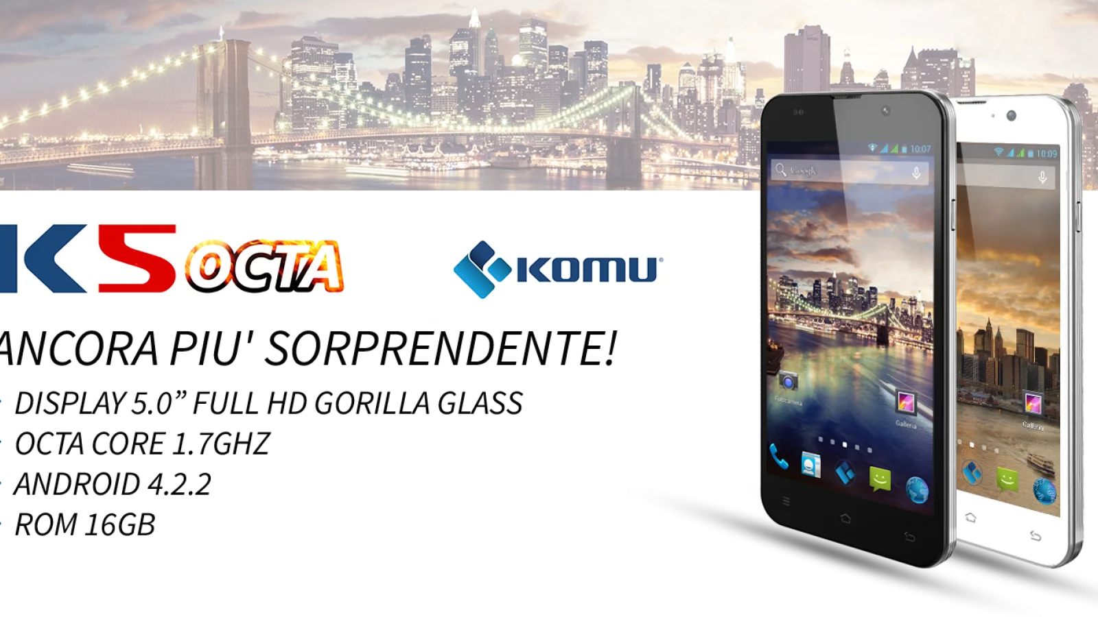 Komu K5 Octa, smartphone octa core din Italia, la prețul de 300 de euro