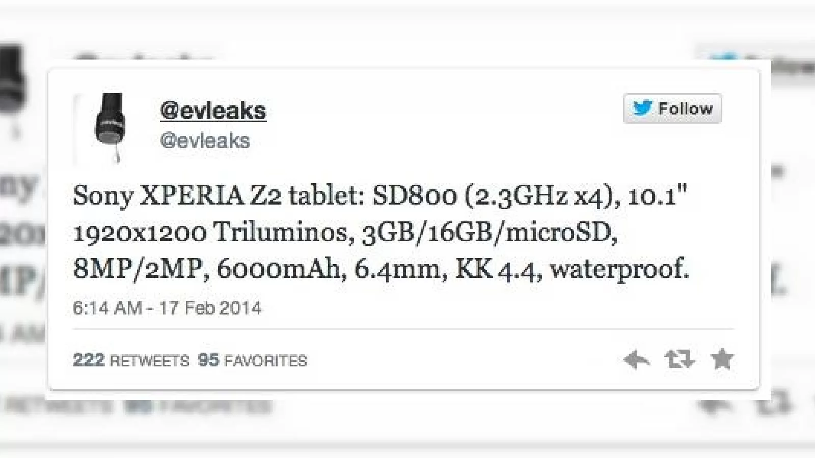 Sony Xperia Z2 Tablet, noua tabletă flagship Sony Își dezvăluie specificațiile