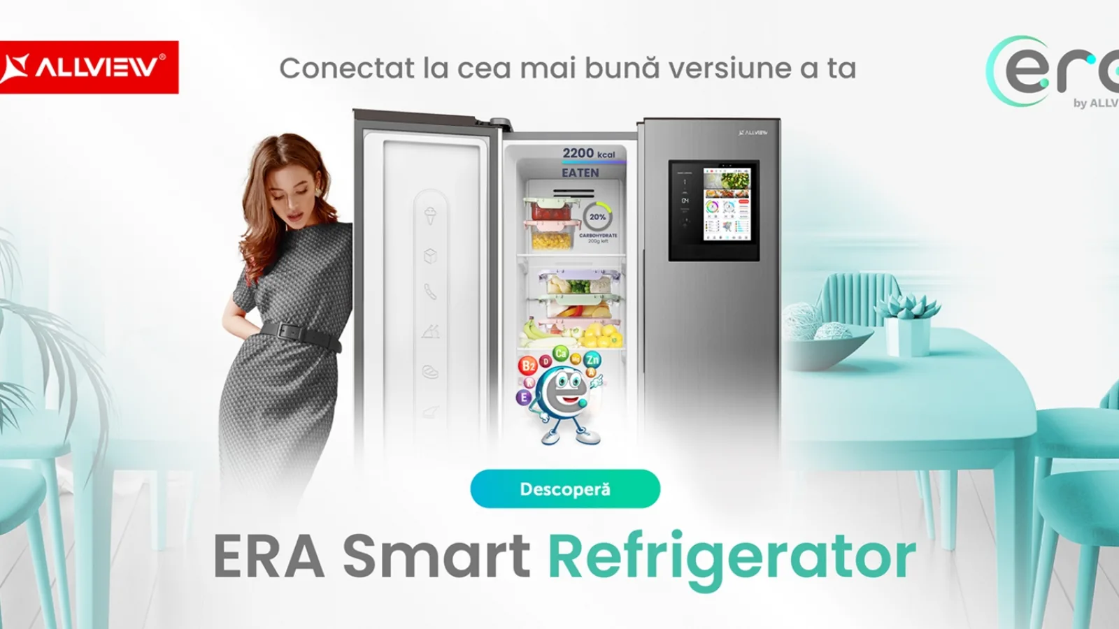 IFA Berlin 2022: Allview a prezentat ERA Smart Refrigerator - Frigiderul inteligent care te ajută să devii mai sănătos
