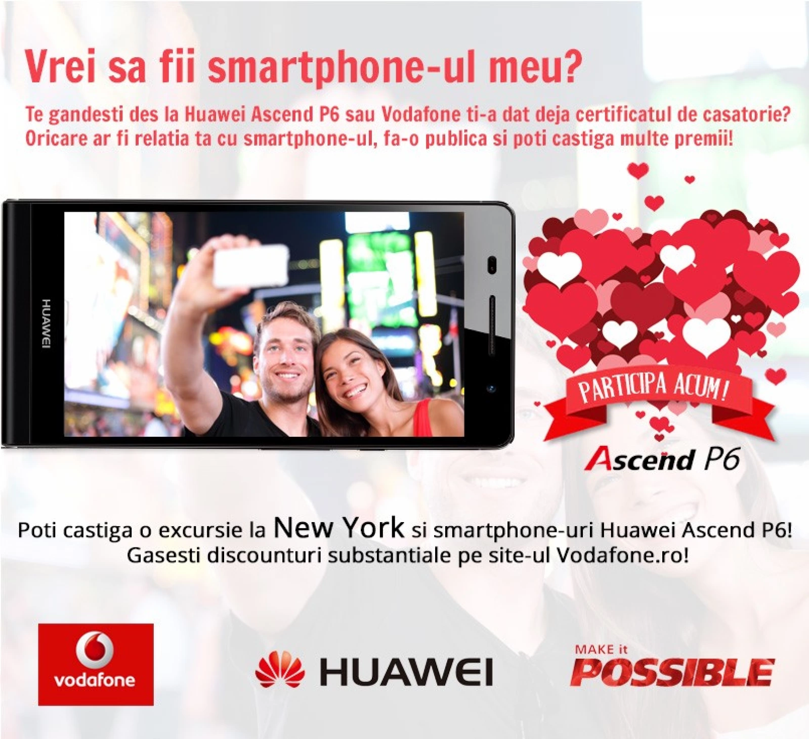 Noua campanie realizată de Huawei cu sprijinul Vodafone RO vă oferă șansa la premii atractive și chiar o excursie În New York