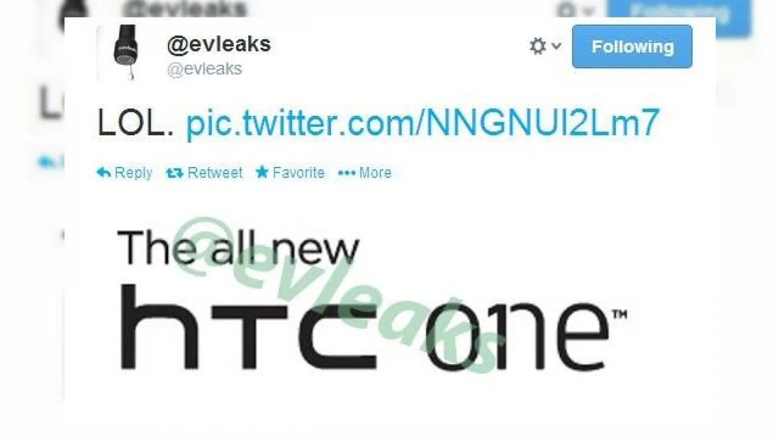 O imagine postată pe Twitter pare a confirma denumirea &ldquo;The all new HTC Oneâ€ pentru viitoarea generație One