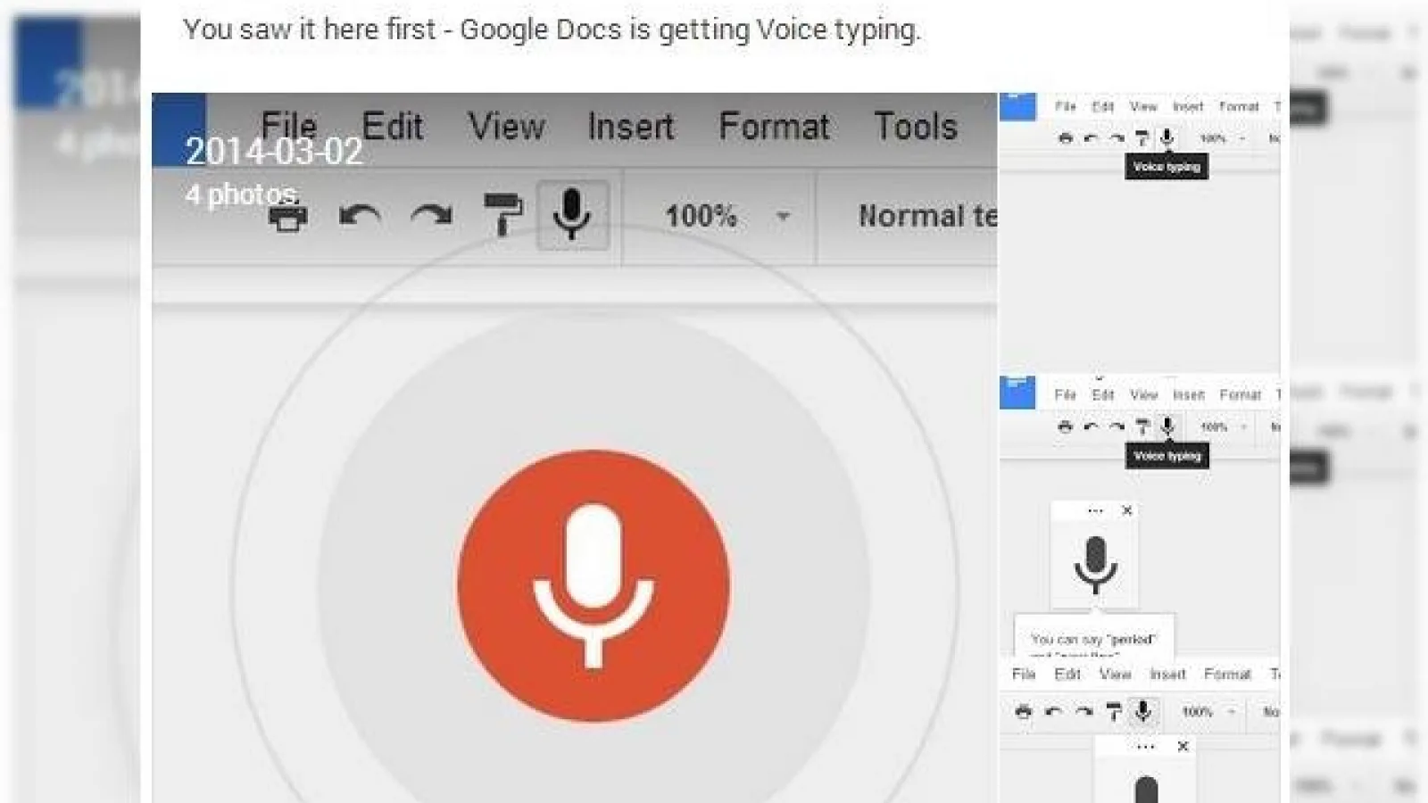 Serviciul Google Docs va primi În curând funcția Voice Typing