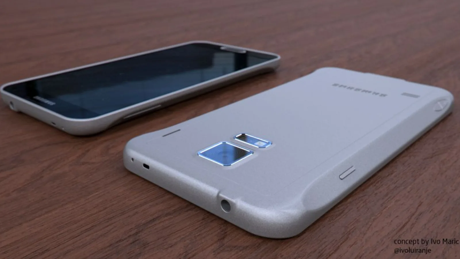 Samsung Galaxy F, un concept de Galaxy S5 cu design metalic și forma ușor modificată