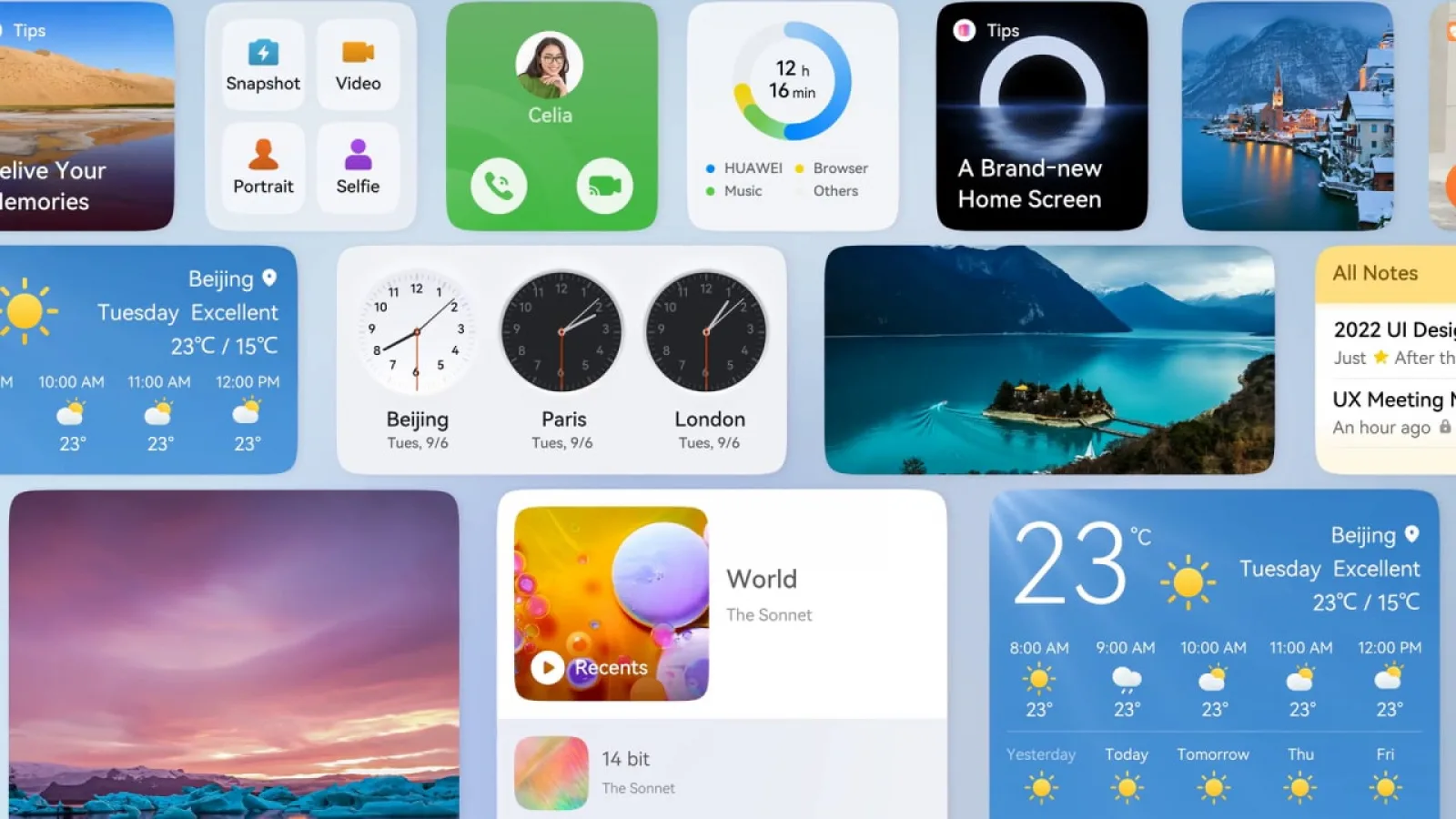 Huawei lansează EMUI 13: SuperHub, Stacked Widgets, Privacy Dashboard