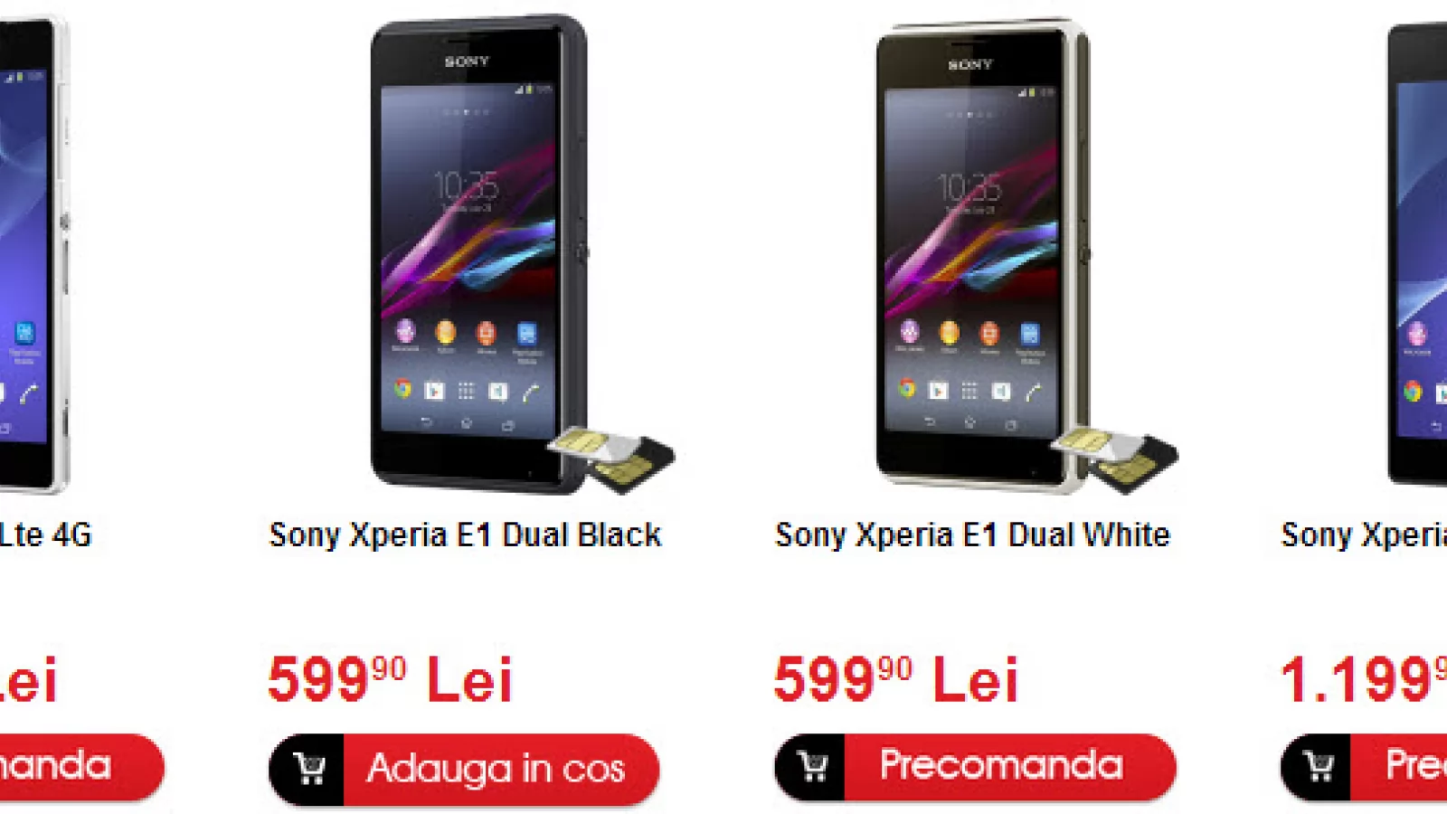 Sony Xperia Z2 și M2 disponibile la precomandă prin QuickMobile.ro; Xperia E1 la vânzare prin același retailer!
